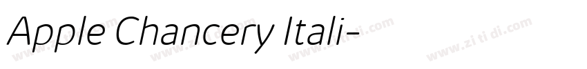 Apple Chancery Itali字体转换